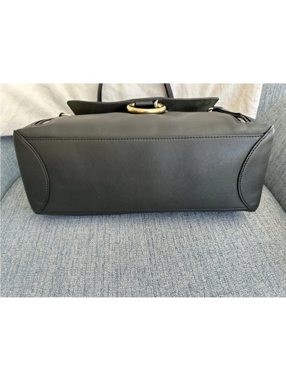Chloe Faye Day Bag Dark Grey Leather Medium